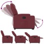 Sillón reclinable elevable tela rojo tinto de , Sillones - Ref: Foro24-3204371, Precio: 284,50 €, Descuento: %