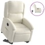 Sillón eléctrico reclinable elevable de terciopelo crema de , Sillones - Ref: Foro24-3204331, Precio: 332,96 €, Descuento: %