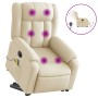 Sillón de masaje eléctrico reclinable elevable tela crema de , Sillones - Ref: Foro24-3205361, Precio: 378,23 €, Descuento: %