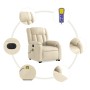 Sillón de masaje eléctrico reclinable elevable tela crema de , Sillones - Ref: Foro24-3205361, Precio: 378,23 €, Descuento: %