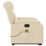 Sillón de masaje eléctrico reclinable elevable tela crema de , Sillones - Ref: Foro24-3205361, Precio: 378,23 €, Descuento: %