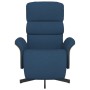 Sillón reclinable con reposapiés tela azul de , Sillones - Ref: Foro24-356608, Precio: 209,80 €, Descuento: %