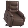 Sillón reclinable elevable eléctrico de cuero sintético marrón de , Sillones - Ref: Foro24-3206561, Precio: 366,13 €, Descuen...