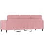 Sofá de 3 plazas terciopelo rosa 180 cm de , Sofás - Ref: Foro24-359455, Precio: 317,73 €, Descuento: %