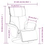 Sillón reclinable masaje reposapiés cuero sintético capuchino de , Sillones - Ref: Foro24-356636, Precio: 235,49 €, Descuento: %