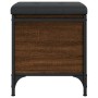 Banco con almacenaje madera ingeniería roble marrón 42x42x45 cm de , Bancos para recibidores y almacenamiento - Ref: Foro24-8...