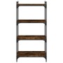 Librería 4 estantes madera ingeniería roble ahumado 60x30x120cm de , Librerías y estanterías - Ref: Foro24-837654, Precio: 49...