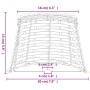 Pantalla para lámpara mimbre blanco Ø20x15 cm de , Pantallas para lámparas - Ref: Foro24-364381, Precio: 16,40 €, Descuento: %