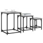 Mesas de centro apilables 3 pzas madera ingeniería gris Sonoma de , Mesas de centro - Ref: Foro24-838926, Precio: 54,32 €, De...