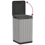Cubo de basura de exterior PP gris 38x38x65 cm de , Cubos de la basura y papeleras - Ref: Foro24-364225, Precio: 104,93 €, De...