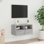 Mueble de pared TV madera de ingeniería Sonoma gris 60x30x30 cm de , Muebles TV - Ref: Foro24-836864, Precio: 43,81 €, Descue...