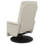 Sillón reclinable masaje con reposapiés cuero sintético crema de , Sillones - Ref: Foro24-356513, Precio: 232,77 €, Descuento: %