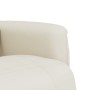 Sillón reclinable masaje con reposapiés cuero sintético crema de , Sillones - Ref: Foro24-356513, Precio: 232,77 €, Descuento: %