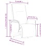 Sillón reclinable masaje con reposapiés cuero sintético crema de , Sillones - Ref: Foro24-356513, Precio: 232,77 €, Descuento: %