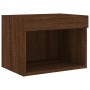 Mesita de noche de pared con luces LED roble marrón de , Muebles TV - Ref: Foro24-837125, Precio: 40,45 €, Descuento: %
