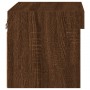 Mesita de noche de pared con luces LED roble marrón de , Muebles TV - Ref: Foro24-837125, Precio: 40,45 €, Descuento: %
