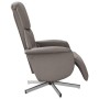 Sillón reclinable de masaje con reposapiés tela gris taupe de , Sillones - Ref: Foro24-356674, Precio: 204,19 €, Descuento: %