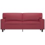 Sofá de 2 plazas de cuero sintético rojo vino 140 cm de , Sofás - Ref: Foro24-359420, Precio: 280,30 €, Descuento: %