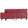 Sofá de 2 plazas de cuero sintético rojo vino 140 cm de , Sofás - Ref: Foro24-359420, Precio: 280,30 €, Descuento: %