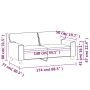 Sofá de 2 plazas de cuero sintético rojo vino 140 cm de , Sofás - Ref: Foro24-359420, Precio: 280,30 €, Descuento: %