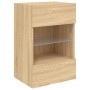 Muebles TV de pared luces LED 2 uds roble Sonoma 40x30x60,5 cm de , Muebles TV - Ref: Foro24-837083, Precio: 93,50 €, Descuen...