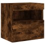 Muebles TV de pared luces LED 2 uds roble ahumado 40x30x40 cm de , Muebles TV - Ref: Foro24-837178, Precio: 63,13 €, Descuent...