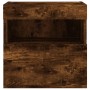 Muebles TV de pared luces LED 2 uds roble ahumado 40x30x40 cm de , Muebles TV - Ref: Foro24-837178, Precio: 63,13 €, Descuent...