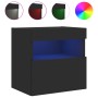 Mueble de TV de pared con luces LED negro 40x30x40 cm de , Muebles TV - Ref: Foro24-837171, Precio: 38,28 €, Descuento: %