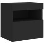 Mueble de TV de pared con luces LED negro 40x30x40 cm de , Muebles TV - Ref: Foro24-837171, Precio: 38,28 €, Descuento: %