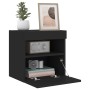 Mueble de TV de pared con luces LED negro 40x30x40 cm de , Muebles TV - Ref: Foro24-837171, Precio: 38,28 €, Descuento: %