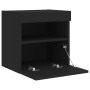 Mueble de TV de pared con luces LED negro 40x30x40 cm de , Muebles TV - Ref: Foro24-837171, Precio: 38,28 €, Descuento: %