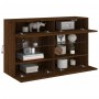 Mueble TV de pared con luces LED roble marrón 98,5x30x60,5 cm de , Muebles TV - Ref: Foro24-837112, Precio: 93,01 €, Descuent...