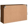 Mueble TV de pared con luces LED roble marrón 98,5x30x60,5 cm de , Muebles TV - Ref: Foro24-837112, Precio: 93,01 €, Descuent...