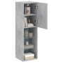 Muebles de TV con luces LED 2 uds gris hormigón 30,5x30x102 cm de , Muebles TV - Ref: Foro24-837022, Precio: 104,65 €, Descue...