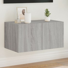 Mueble de TV de pared con luces LED gris Sonoma 60x35x31 cm de , Muebles TV - Ref: Foro24-837277, Precio: 46,77 €, Descuento: %