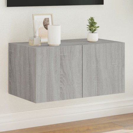 Mueble de TV de pared con luces LED gris Sonoma 60x35x31 cm de , Muebles TV - Ref: Foro24-837277, Precio: 46,77 €, Descuento: %