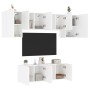 Muebles de TV de pared 6 piezas madera de ingeniería blanco de , Muebles TV - Ref: Foro24-3216439, Precio: 219,17 €, Descuent...