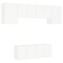Muebles de TV de pared 6 piezas madera de ingeniería blanco de , Muebles TV - Ref: Foro24-3216439, Precio: 219,17 €, Descuent...