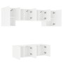 Muebles de TV de pared 6 piezas madera de ingeniería blanco de , Muebles TV - Ref: Foro24-3216439, Precio: 219,17 €, Descuent...
