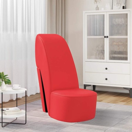 Sillón con forma de zapato de tacón cuero sintético rojo en Sillones | Comprar online en Foru.es