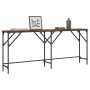 Mesa consola madera de ingeniería roble ahumado 180x29x75 cm de , Mesas auxiliares - Ref: Foro24-837764, Precio: 58,06 €, Des...