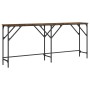 Mesa consola madera de ingeniería roble ahumado 180x29x75 cm de , Mesas auxiliares - Ref: Foro24-837764, Precio: 58,06 €, Des...