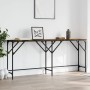 Mesa consola madera de ingeniería roble ahumado 180x29x75 cm de , Mesas auxiliares - Ref: Foro24-837764, Precio: 58,06 €, Des...