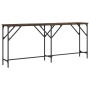 Mesa consola madera de ingeniería roble ahumado 180x29x75 cm de , Mesas auxiliares - Ref: Foro24-837764, Precio: 58,06 €, Des...