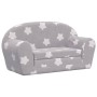 Sofá de niños de 2 plazas felpa suave gris claro con estrellas de , Mobiliario para bebés y niños pequeños - Ref: Foro24-3569...