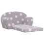 Sofá de niños de 2 plazas felpa suave gris claro con estrellas de , Mobiliario para bebés y niños pequeños - Ref: Foro24-3569...