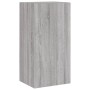 Muebles TV pared con LED 4 pzas madera ingeniería gris Sonoma de , Muebles TV - Ref: Foro24-3216851, Precio: 201,39 €, Descue...