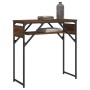 Mesa consola estante madera ingeniería marrón roble 75x30x75 cm de , Mesas auxiliares - Ref: Foro24-837801, Precio: 37,61 €, ...