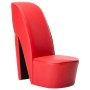 Sillón con forma de zapato de tacón cuero sintético rojo en Sillones | Comprar online en Foru.es