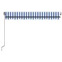 Toldo manual retráctil con LED azul y blanco 400x350 cm de vidaXL, Toldos - Ref: Foro24-3069181, Precio: 424,01 €, Descuento: %